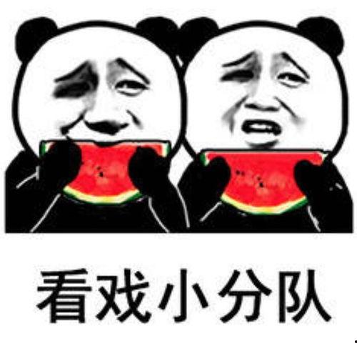 河边吃瓜表情包